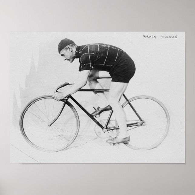 Poster Norman Anderson Vue latérale du vélo de course (Devant)