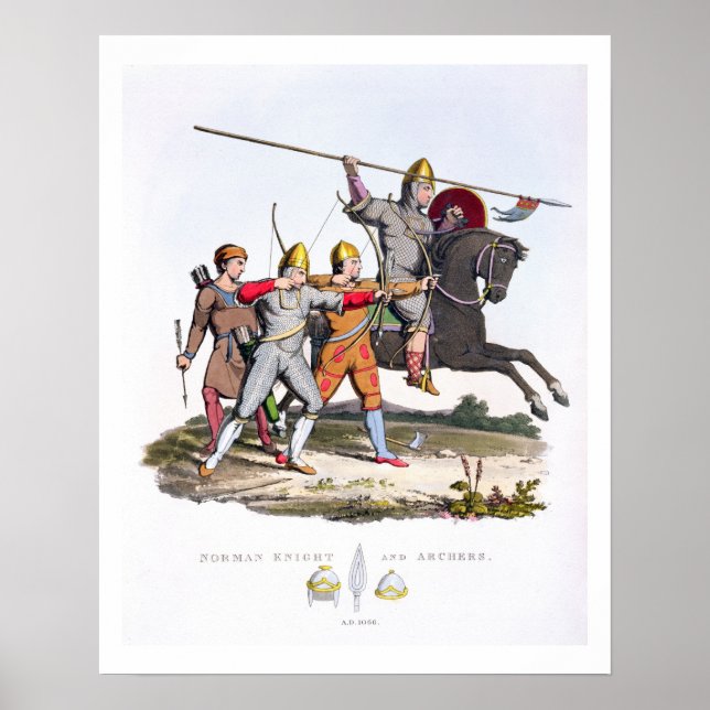 Poster Norman Knight and Archers, 1066, de 'Ancient Arm (Devant)