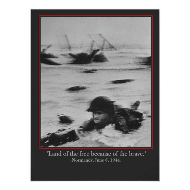 Poster Normandy, June 6, 1944 - WW2 British Soldier (Devant)