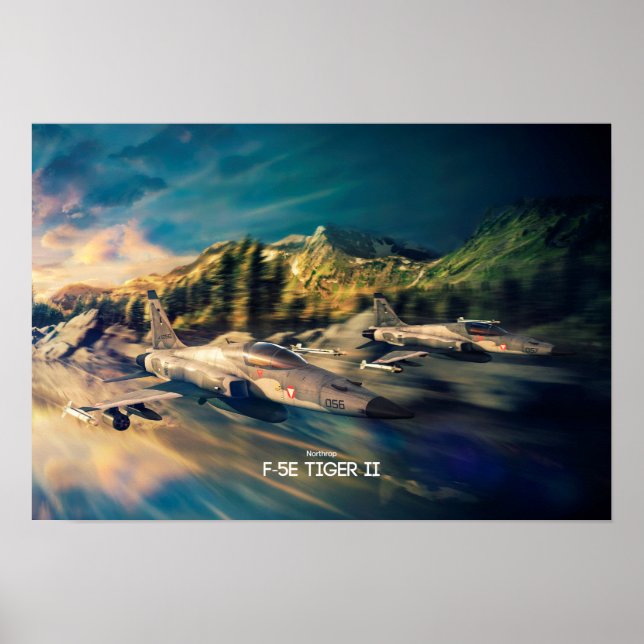 Poster Northrop F-5E Tiger II (Devant)