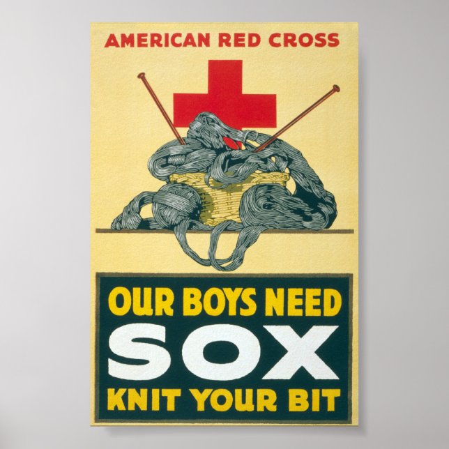 Poster Nos garçons ont besoin de sox - tricotez votre mor (Devant)