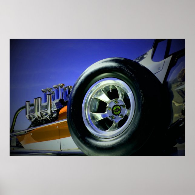 Poster Nostalgie Dragster (Devant)