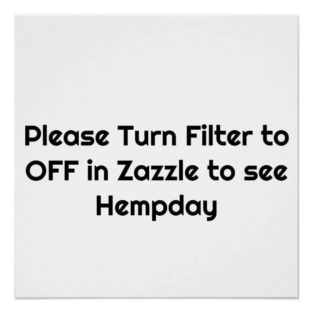 Poster Note to Hempday costumers (Devant)