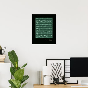Poster notes de musique murs décoratifs