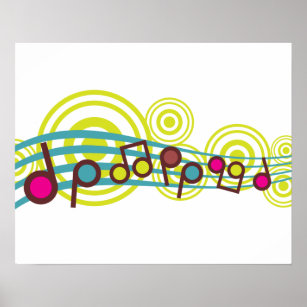Poster Notes musicales
