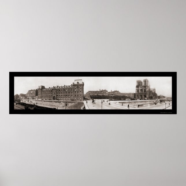 Poster Notre Dame à Paris Photo 1909 (Devant)