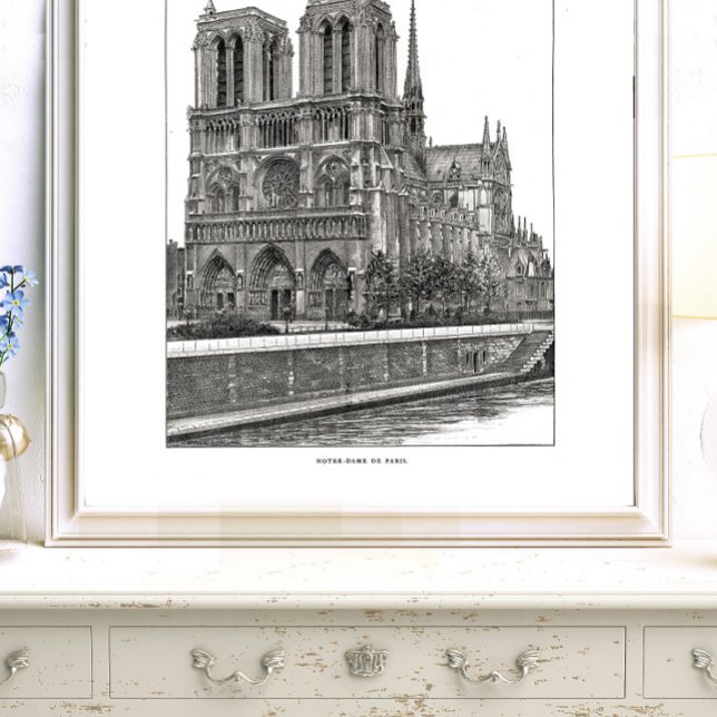 Poster Notre Dame de Paris 12"x16" (Créateur téléchargé)