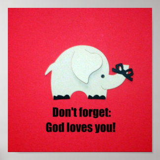 Poster N'oubliez pas : Dieu vous aime !