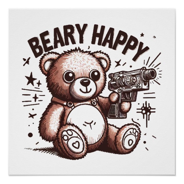 Poster Nounours Beary Happy (Devant)