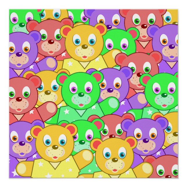 POSTER NOUNOURS COLORÉS (Devant)
