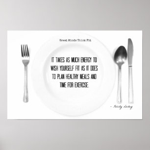 Poster Nourriture pour la pensée : Motivation fitness!