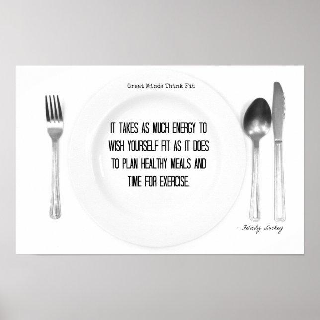 Poster Nourriture pour la pensée : Motivation fitness! (Devant)