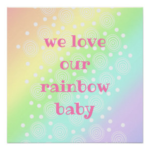 Poster Nous aimons notre Rainbow Baby Nursery Mur Impress