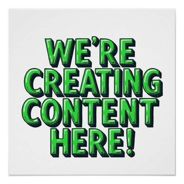 Poster Nous créons du contenu ici (Devant)
