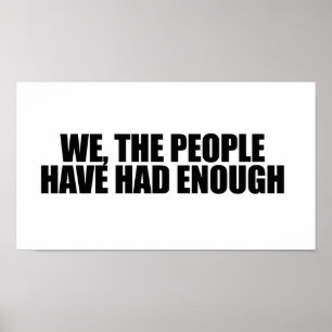 Poster Nous les personnes avons eu assez