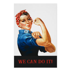 Poster Nous pouvons le faire Rosie le Riveter Femmes 2ÈME