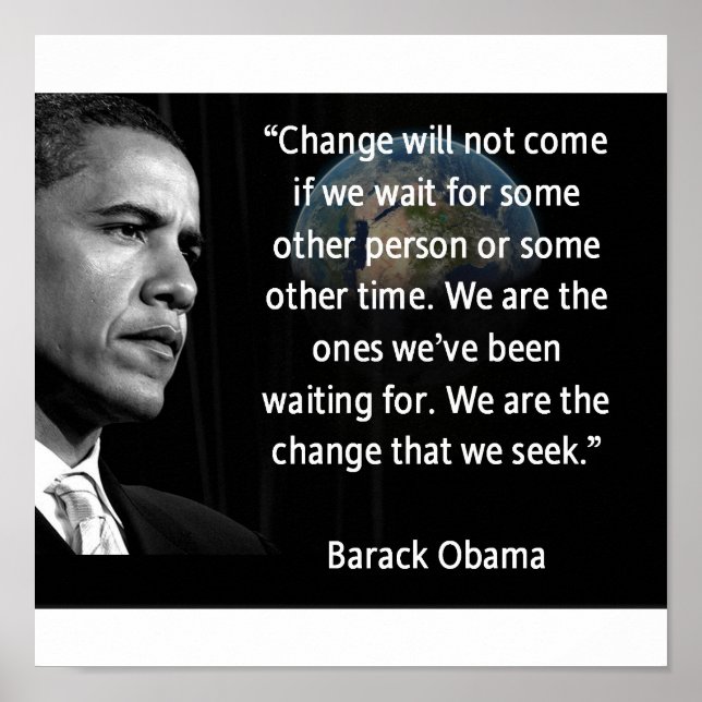 Poster Nous sommes le changement que nous recherchons (Devant)