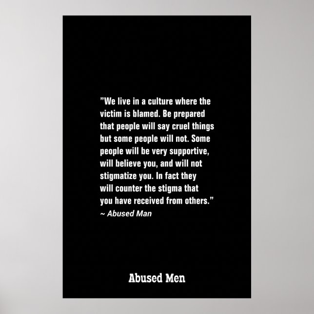 Poster Nous Vivons Dans Une Culture Où La Victime ... (Devant)