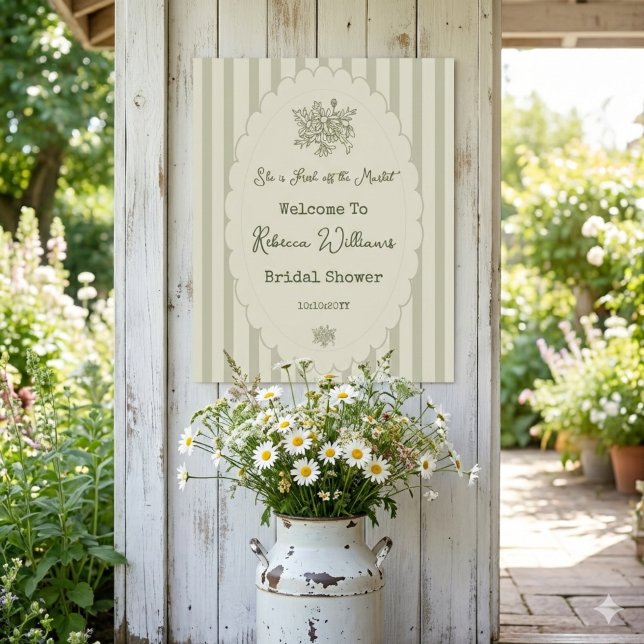 Poster Nouveau du Marché Vert Sauge Mariage Fête (Créateur téléchargé)