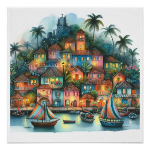 Poster NOUVEAU HAÏTI unique, Aruba, Antigua