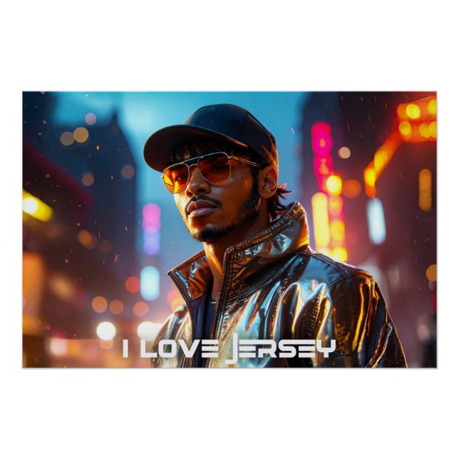 POSTER NOUVEAU JERSEY - J'AIME JERSEY (Devant)
