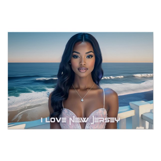 POSTER NOUVEAU JERSEY - J'AIME LE NOUVEAU JERSEY (Devant)
