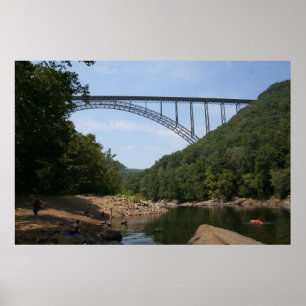 Poster Nouveau pont de la rivière Gorge WVA