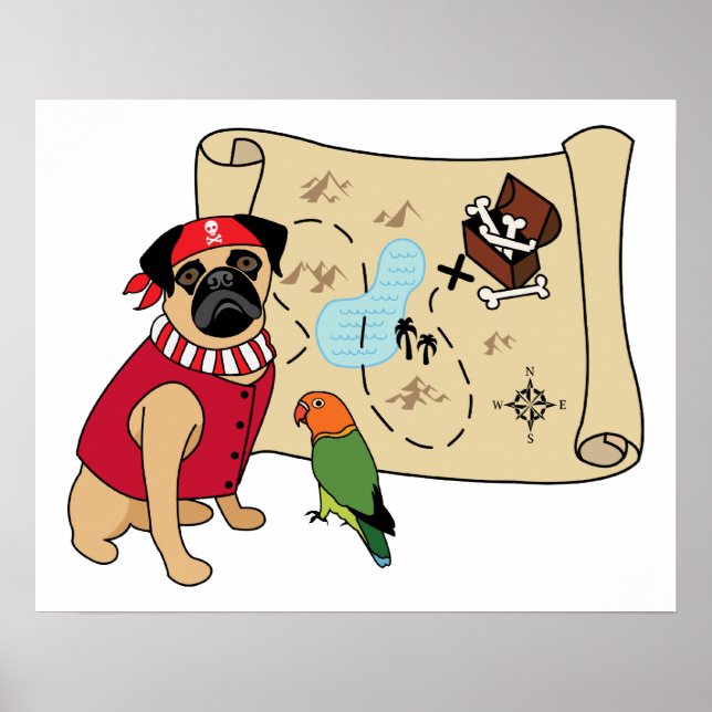 Poster NOUVEAUTÉ ! Conception de Carlin pirate - Ajoutez  (Devant)