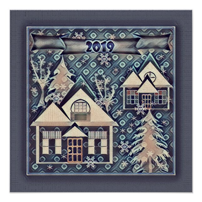 Poster Nouvel an, Noël (Devant)