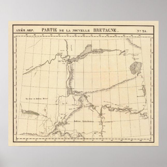 Poster Nouvelle-Bretagne, Amérique 25 (Devant)
