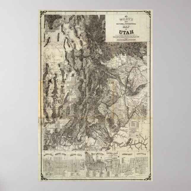 Poster Nouvelle carte géographique et de section de l'Oue (Devant)