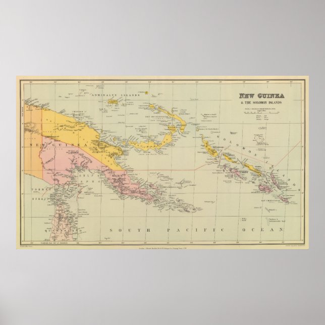 Poster Nouvelle-Guinée et Îles Salomon (Devant)
