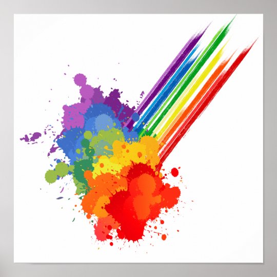 Poster Nuage D Arc En Ciel Png Zazzle Fr