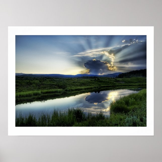 Poster Nuage de champignons couchés (Devant)