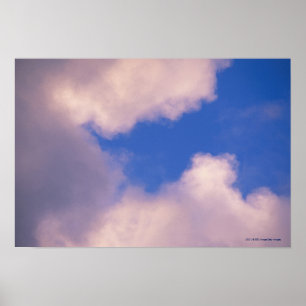 Poster Nuages ageux contre ciel bleu