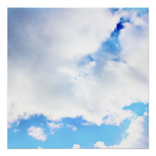 Poster Nuages blancs et ciel bleu