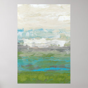 Poster Nuages Blancs Surplombant Un Beau Paysage
