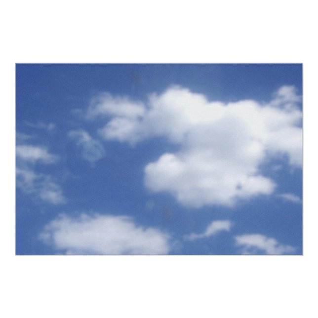 Poster nuages dans un ciel bleu  (Devant)