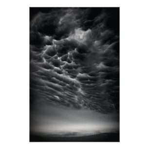 Poster Nuages de bulles devant une tornade