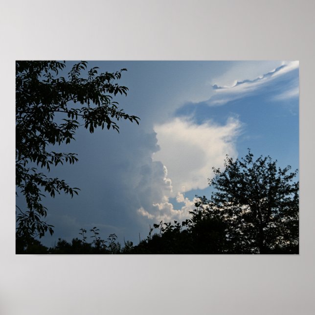 Poster Nuages et Arbres (Devant)