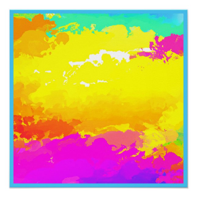 Poster Nuages tendance et intemporels Art Motif (Devant)