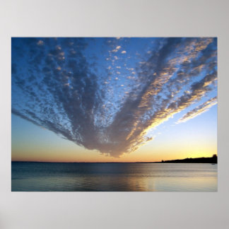 Poster nuageux Sunset