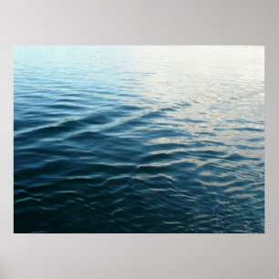 Poster Nuances d'eau bleue Photographie de la nature Abst