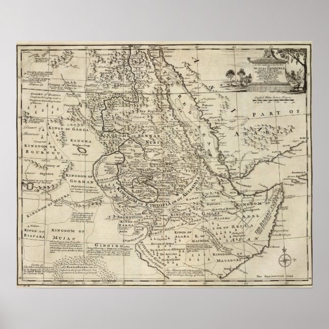 Poster Nubie et Abissinie, Afrique (Devant)