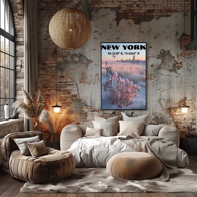 Poster Nueva York: Arte Linea contemporáneo, coordenadas. (Créateur téléchargé)