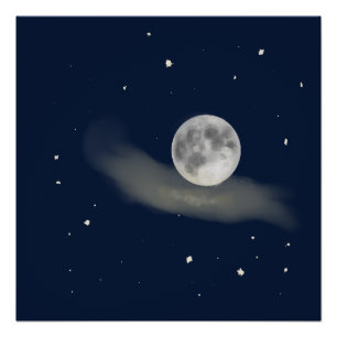 Poster Nuit de pleine lune 