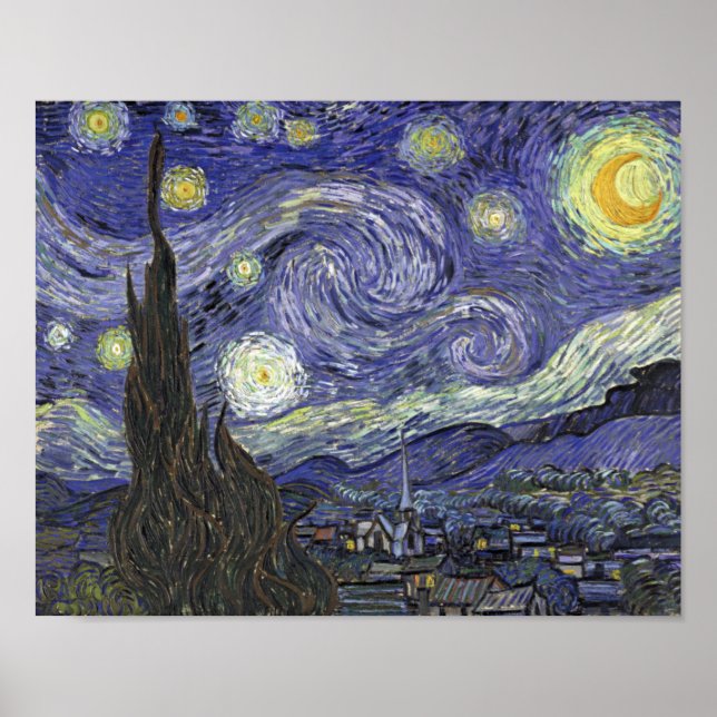 Poster Nuit étoilée - Vincent van Gogh (Devant)