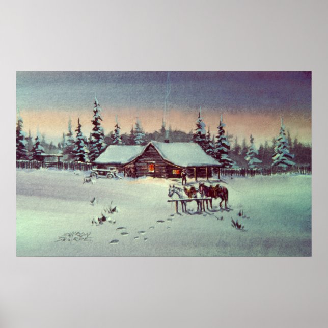 Poster NUIT FROIDE D'HIVER par SHARON SHARPE (Devant)