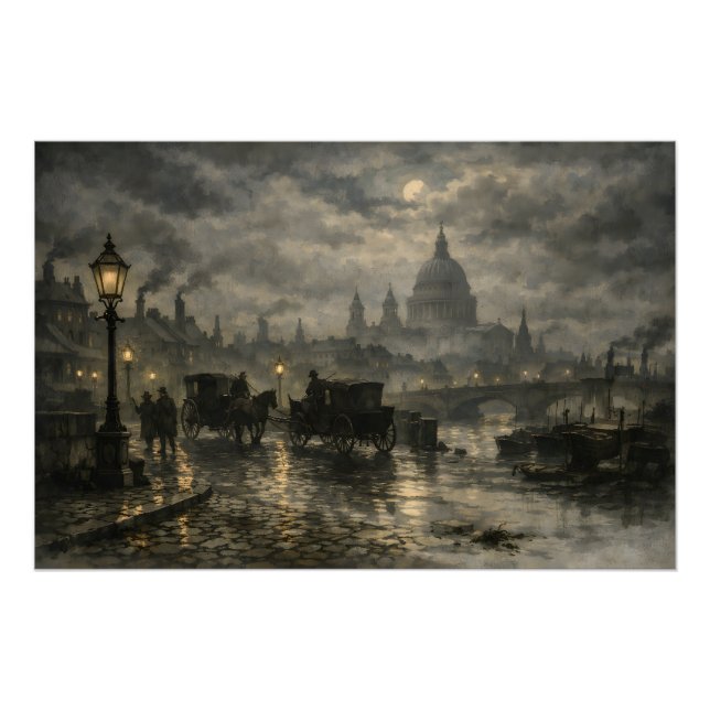Poster Nuit victorienne à Londres par BurnsInHell (Devant)