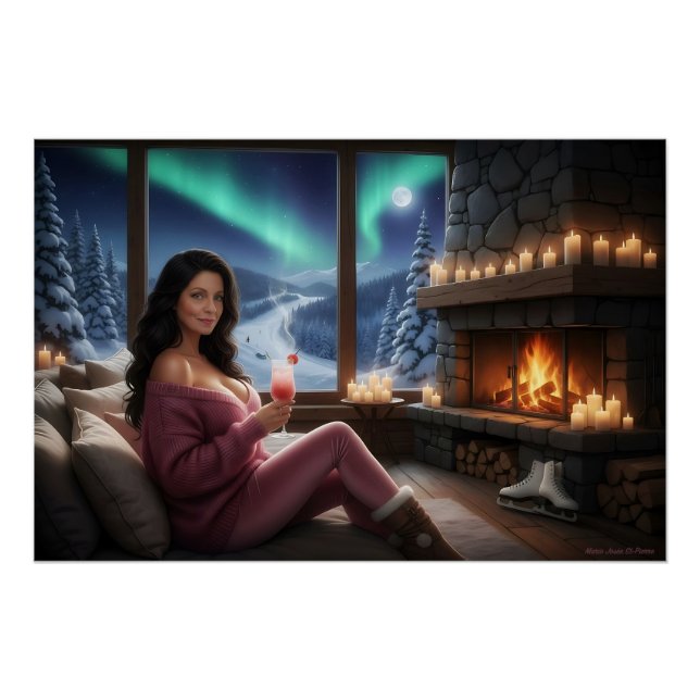 Poster Nuits d'hiver cosy (Devant)